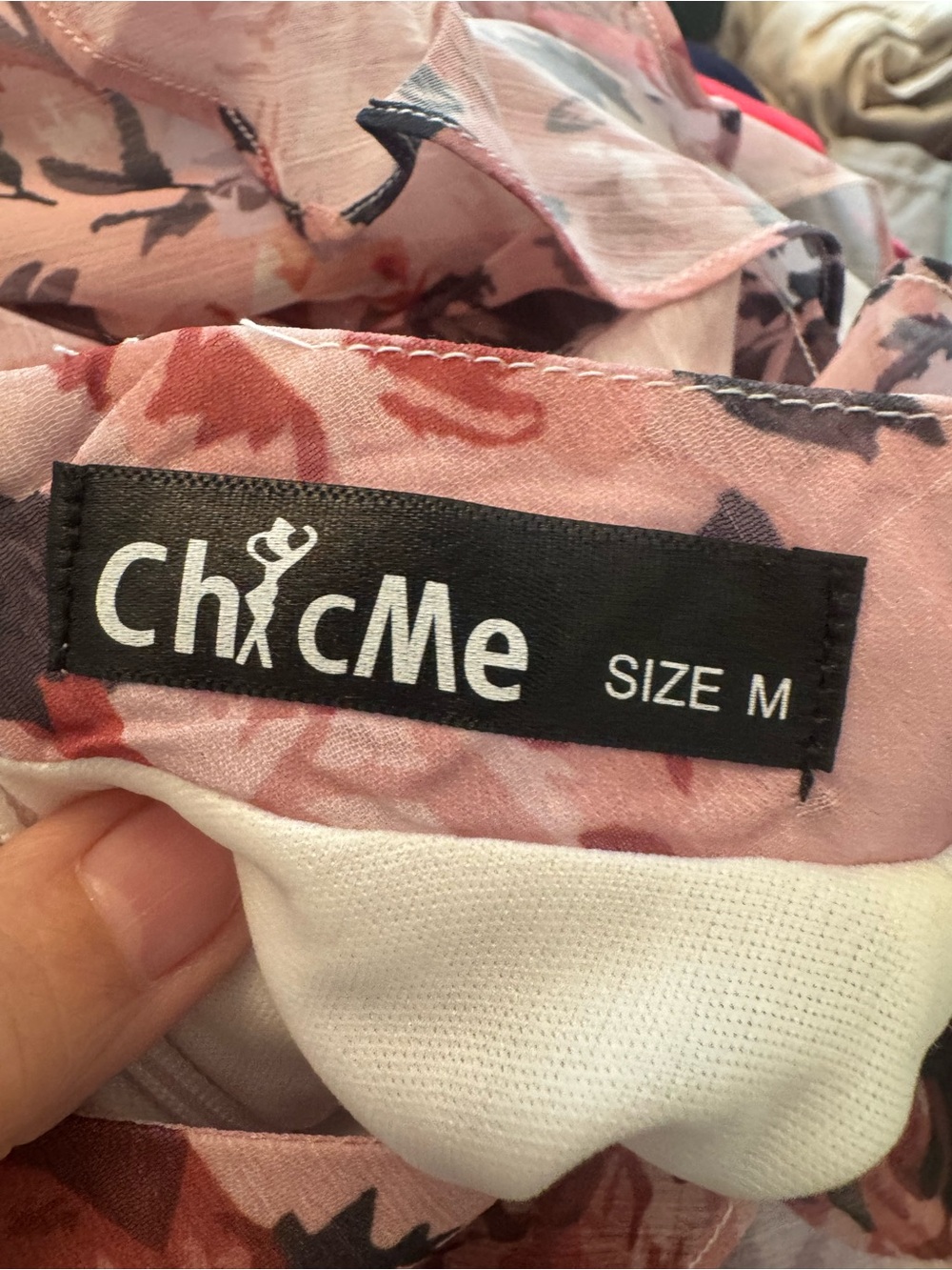 chic Blush Floral Ruffle Mini Dress - Picture 3 of 5